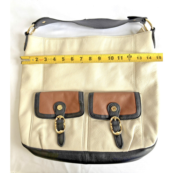 Emma Fox Beige Handbag Two Outside Pockets - Picture 11 of 12